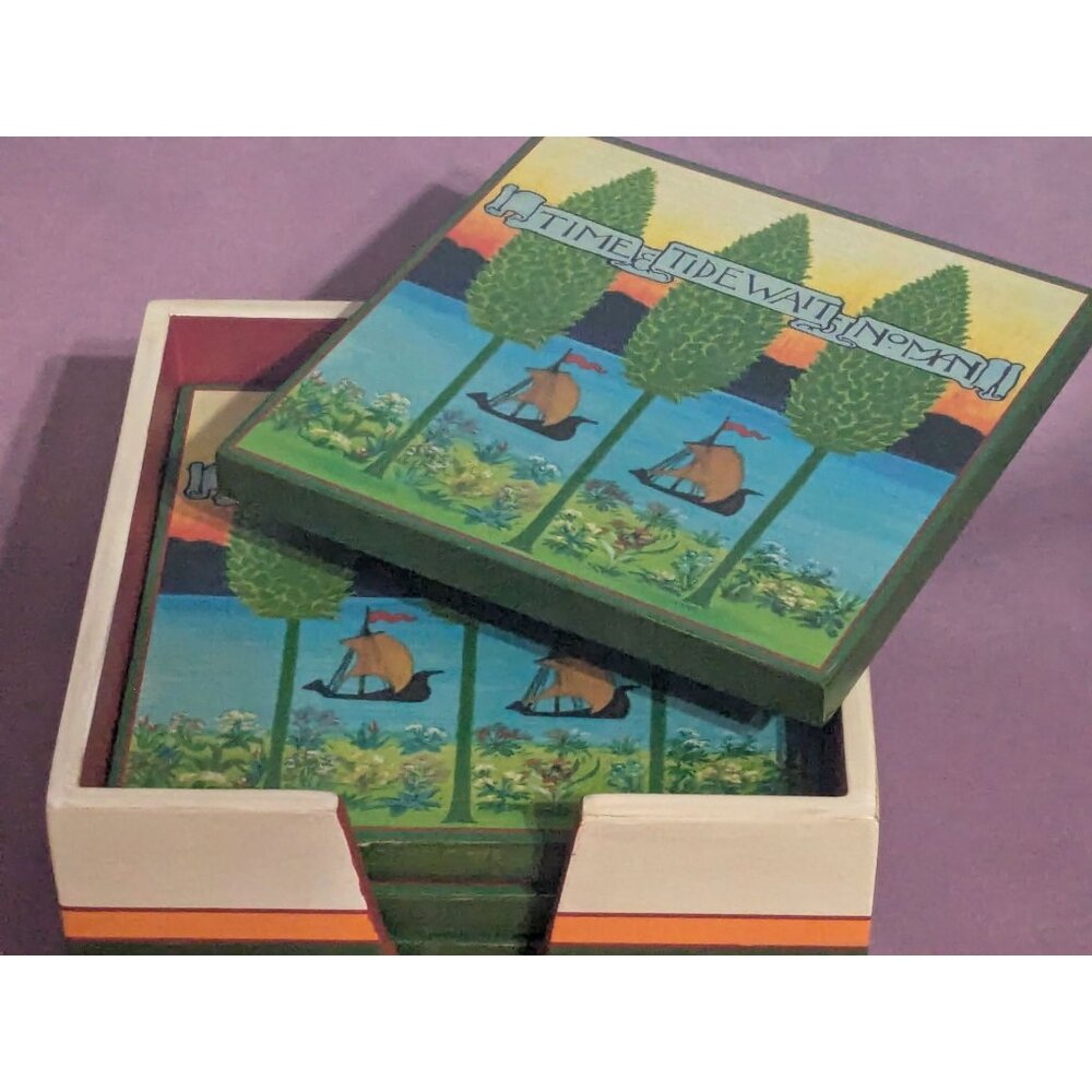 Time & Tide Coasters Set of 4 METROPOLITAN MUSEUM OF ART Virginia Museum